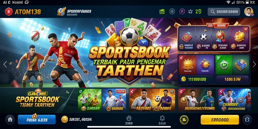 Tampilan menarik dari gameplay Sportsbook ATOM138 dengan berbagai opsi taruhan.