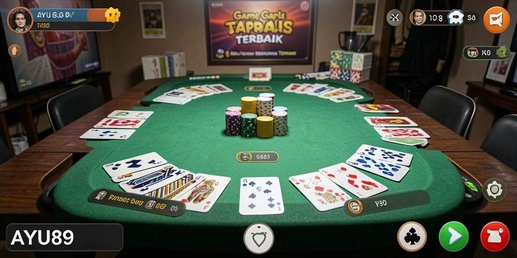 Tampilan gameplay AYU89 yang seru dan interaktif dalam permainan Gaple.
