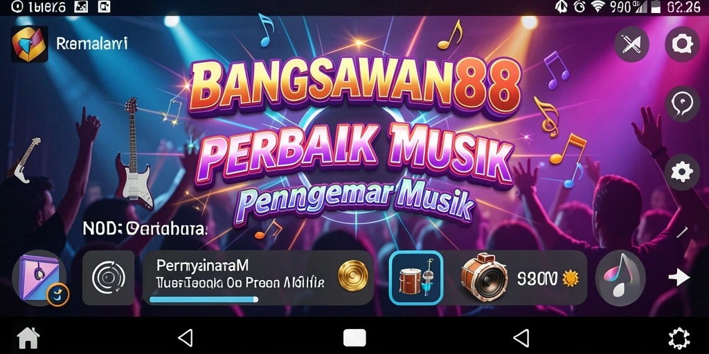Tampilan gameplay seru permainan musik BANGSAWAN88.