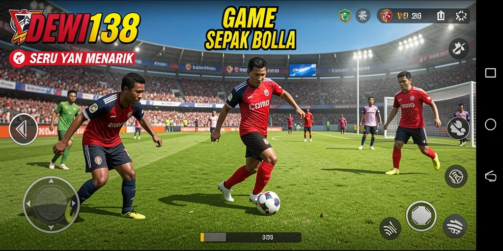 Gameplay seru di DEWI138 yang menggambarkan pertandingan sepak bola.