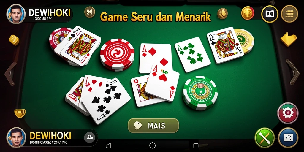 Screenshot gameplay DEWIHOKI yang menunjukkan keseruan permainan Domino.