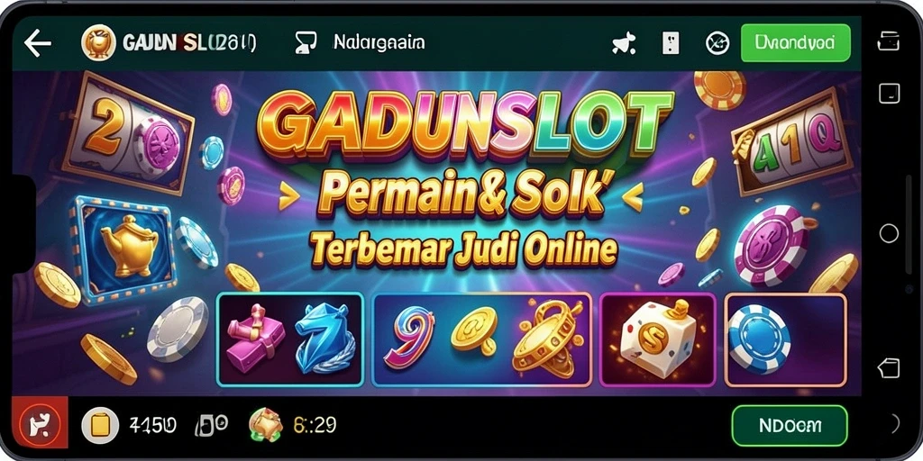 Tangkapan layar GADUNSLOT menunjukkan gameplay slot yang menegangkan dan menarik.