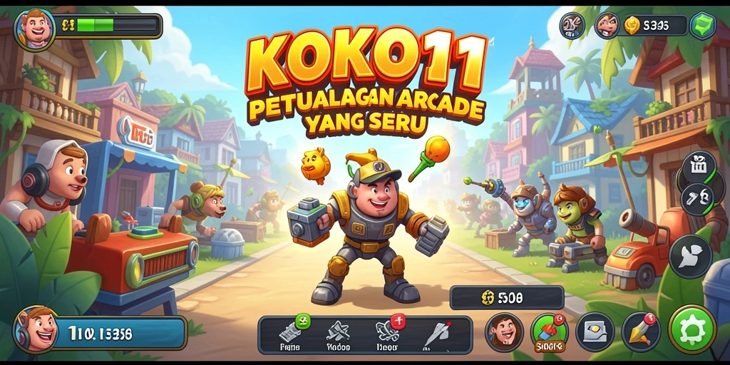 Tangkapan layar utama KOKO11 menunjukkan gameplay yang penuh aksi dan tantangan.
