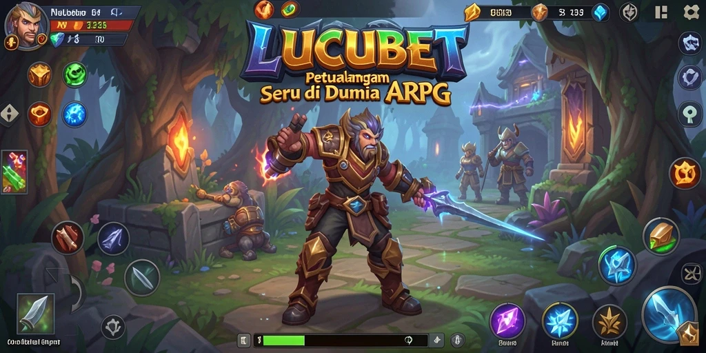 Screenshot utama LUCUBET menampilkan aksi seru dalam pertempuran ARPG.