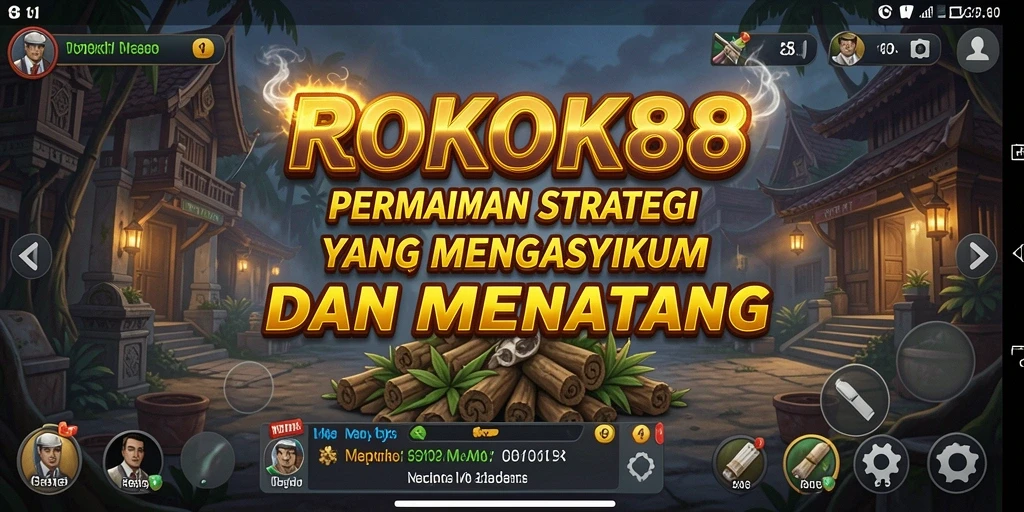 Screenshot gameplay ROKOK88 menampilkan strategi yang mendebarkan.