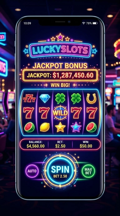 Fitur permainan menarik di aplikasi LuckySlots.